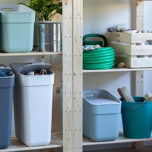Curver cubo de basura Ready to Collect 20L azul gris - cubo sostenible-3