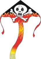Knoop Kites cometa Delta Pirata 102x200 cm - cometa infantil naranja