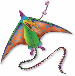 Knoop Kites cometa dinosaurio 125x70 cm con varillas de fibra y línea
