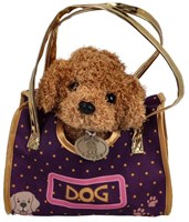 Pluchiez perro de peluche con bolsa de transporte - juguete suave y tierno-3