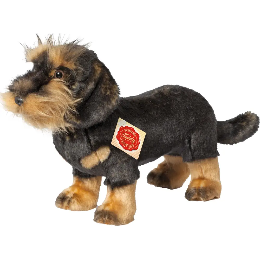 Hermann Teddy peluche perro Rauhaardackel de pie 28 cm juguete suave