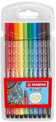 Stabilo rotulador premium estuche con 10 colores - Pen 68
