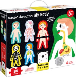 Banana Panda Super-sized puzzle My Body - 3+ - 84 piezas