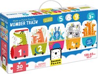Banana Panda Haz el rompecabezas del tren de números coincidentes 3+