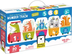 Banana Panda Haz el rompecabezas del tren de números coincidentes 3+