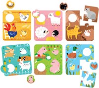 Banana Panda Puzzle encuentra los mismos animales de granja 2+