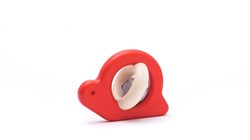 Bajo sonajero de madera caracol - rojo juguete bebé sostenible