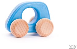 Bajo mini coche de madera - coche de juguete azul claro sostenible