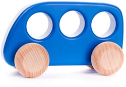 Bajo autobús de juguete de madera - autobús educativo colorido para niños