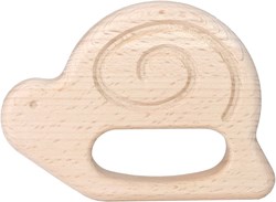 Bajo mordedor madera caracol - juguete dentición bebé madera sostenible