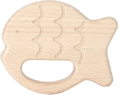 Bajo mordedor madera pez - juguete dentición bebé sostenible madera