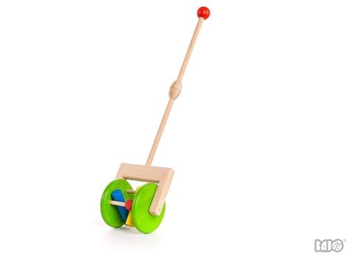 Bajo sonajero de empuje de madera - juguete educativo de madera para bebés
