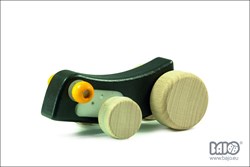 Bajo juguete de madera - figura de oruga rodante para niños