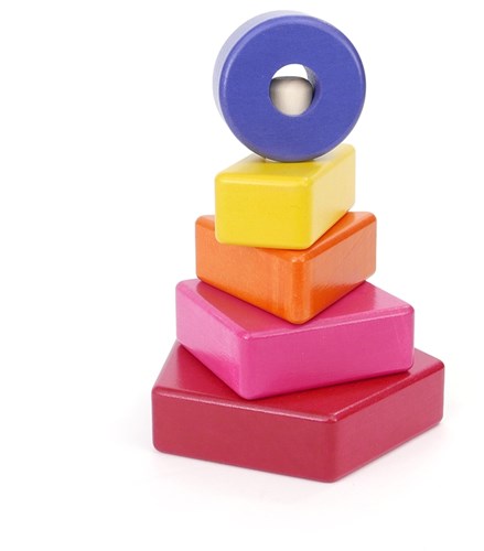 Bajo juguete puzzle de madera formas pirámide juego educativo