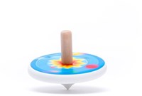 Bajo trompo de madera juguete - spinning top colorido para niños