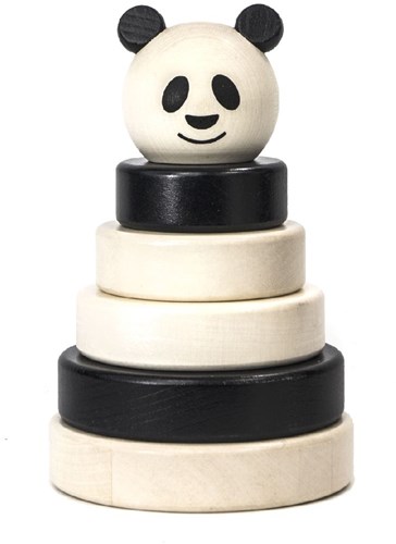 Bajo torre apilable de madera panda juguete sostenible
