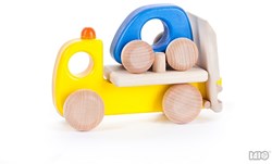 Bajo transportador de coches de madera con coche - juguete para niños