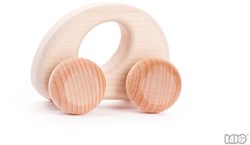 Bajo Coche de Madera Ovalado - Juguete de madera natural para niños