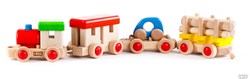 Bajo tren de madera para construir - juguete educativo y creativo