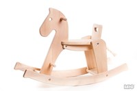 Bajo caballo balancín con reposabrazos - juguete de madera para niños
