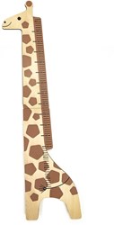 Bajo medidor de crecimiento madera jirafa - decoración infantil regla altura