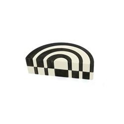 Bajo arcoíris juguete de madera pequeño blanco-negro educativo