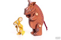 Bajo figuras de juego de madera Gruffalo & ratón juguete