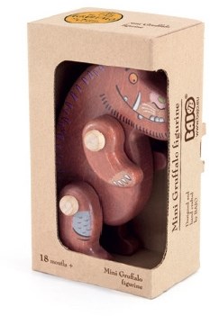 Bajo figura Mini Gruffalo de madera juguete sostenible
