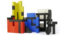Bajo bloques de madera MONDRIAN BLOCKS set de juguete 96 piezas