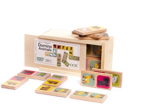 Bajo dominó de madera animales - juguete educativo para niños
