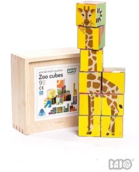 Bajo puzzle de madera zoológico - juguete educativo 9 piezas niños