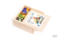 Bajo puzzle de madera zoológico - juguete educativo 9 piezas niños-2