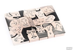 Bajo puzzle de formas de madera Personas - juguete educativo 14 piezas