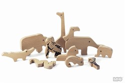 Bajo puzzle de madera Jungla doble cara - juguete educativo 10 piezas
