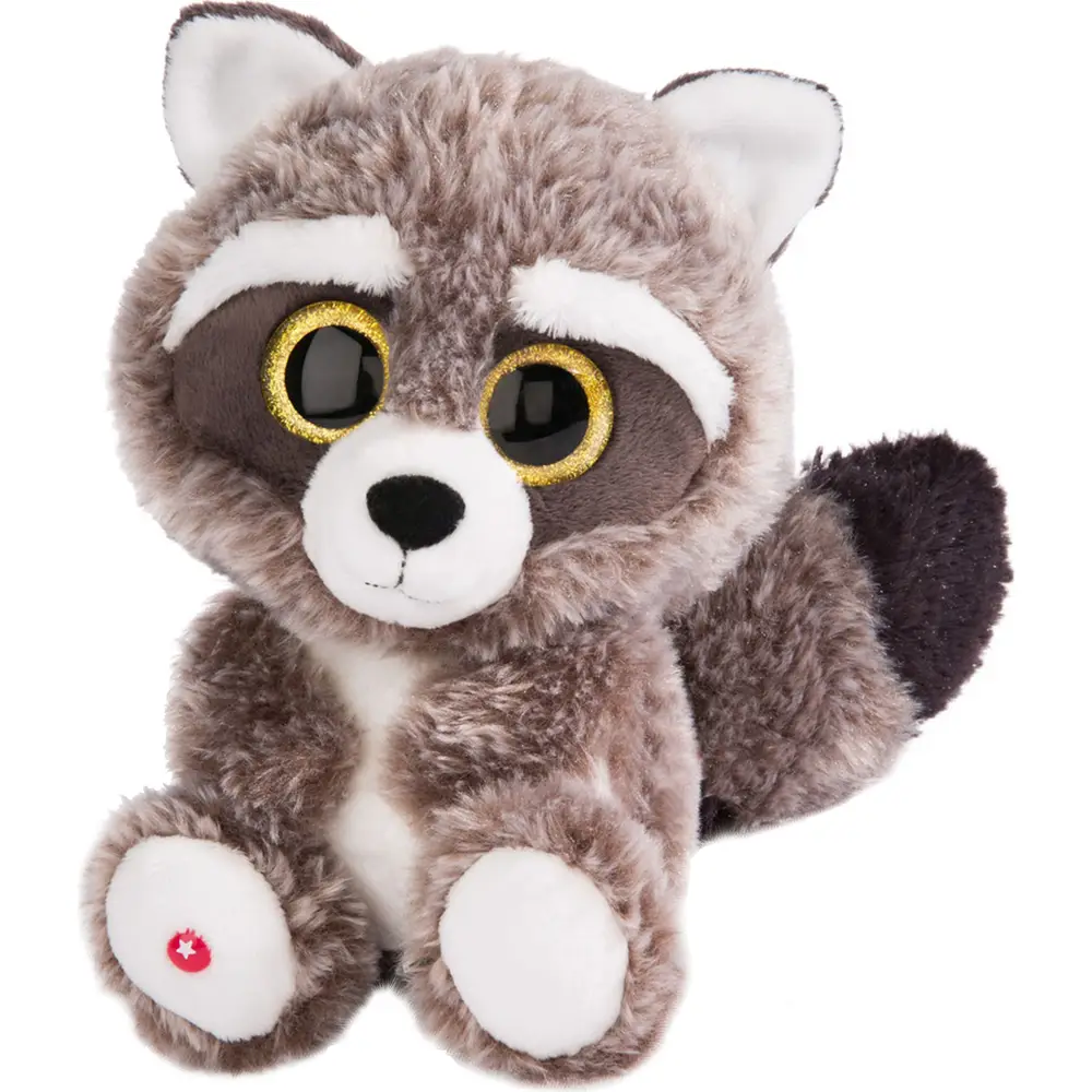 Nici peluche mapache Glubschis Clooney 25 cm gris blanco juguete