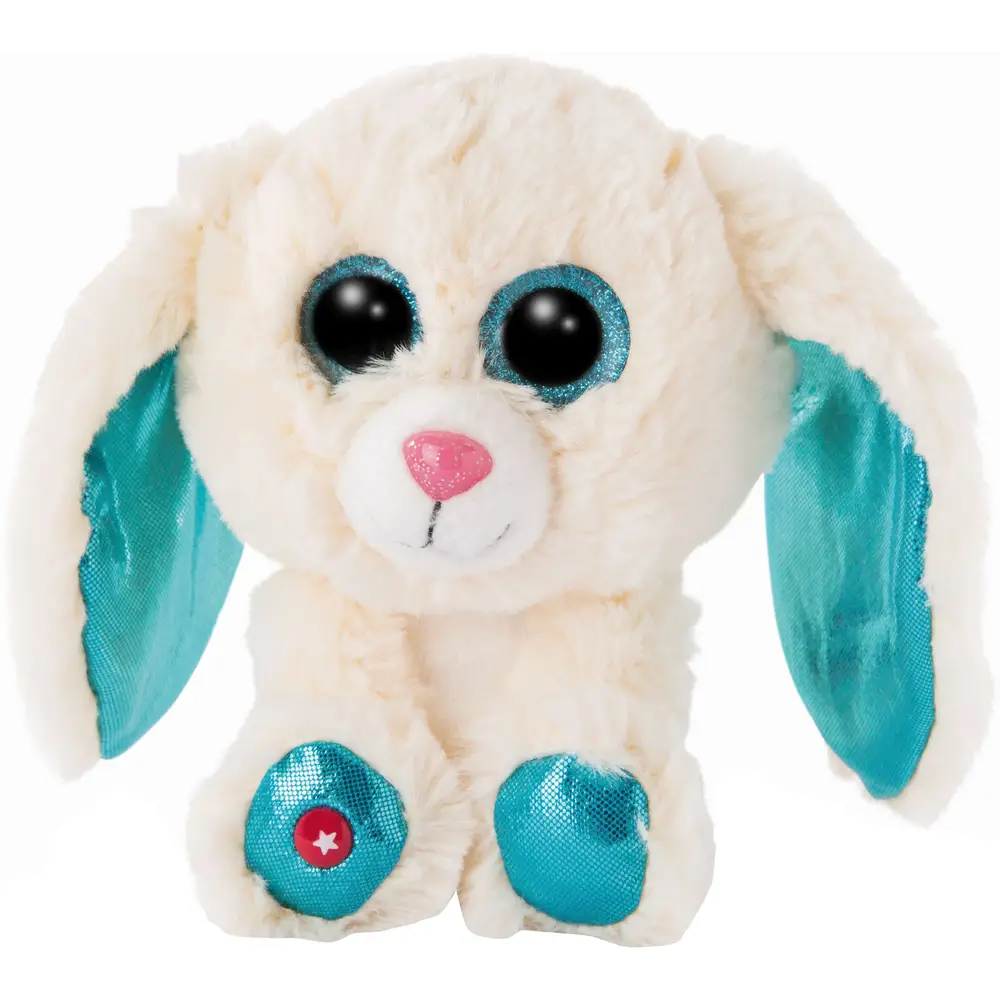 Nici peluche conejo Glubschis Wolli-Dot 15 cm azul suave