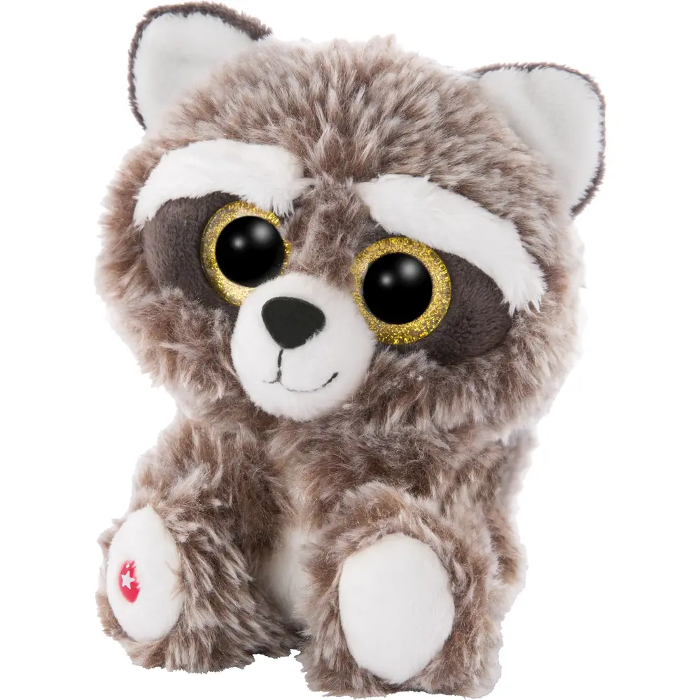 Nici peluche mapache Clooney gris 15 cm - suave peluche