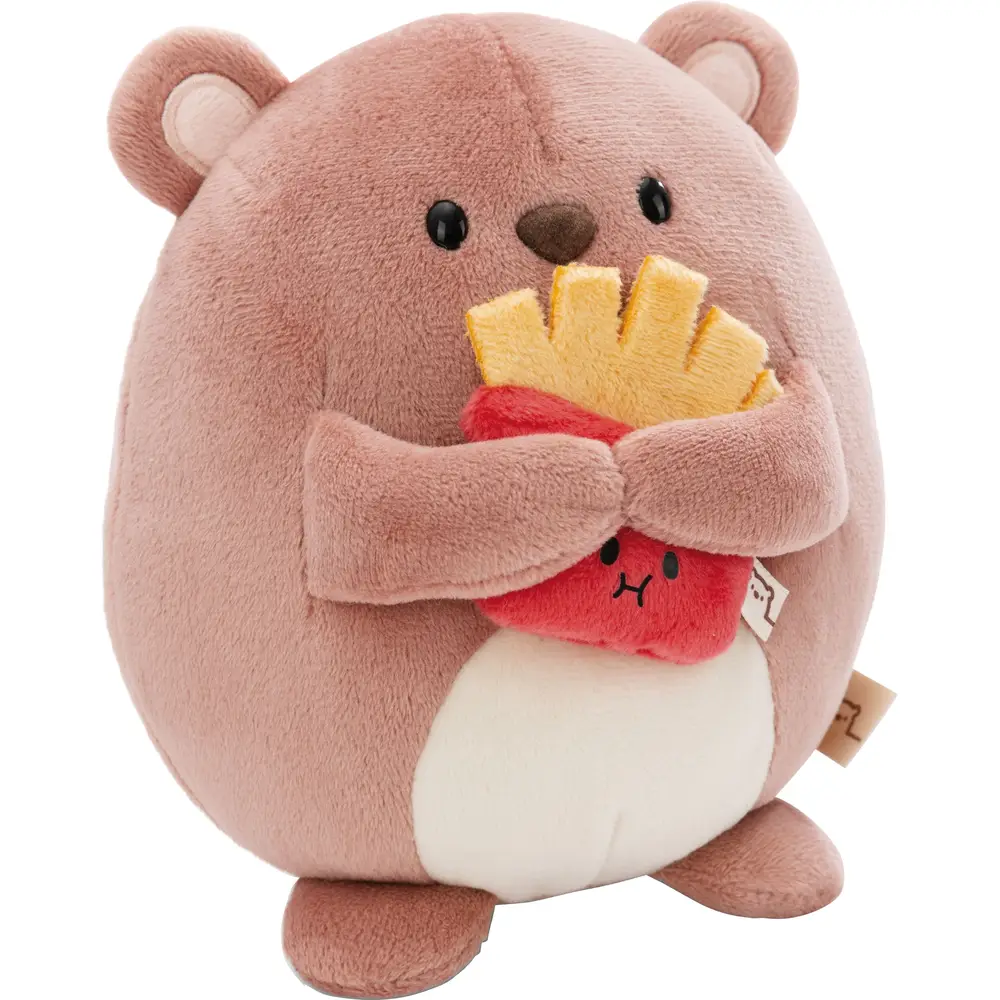 Nici oso de peluche Nomo 16cm juguete suave con patatas fritas en caja regalo