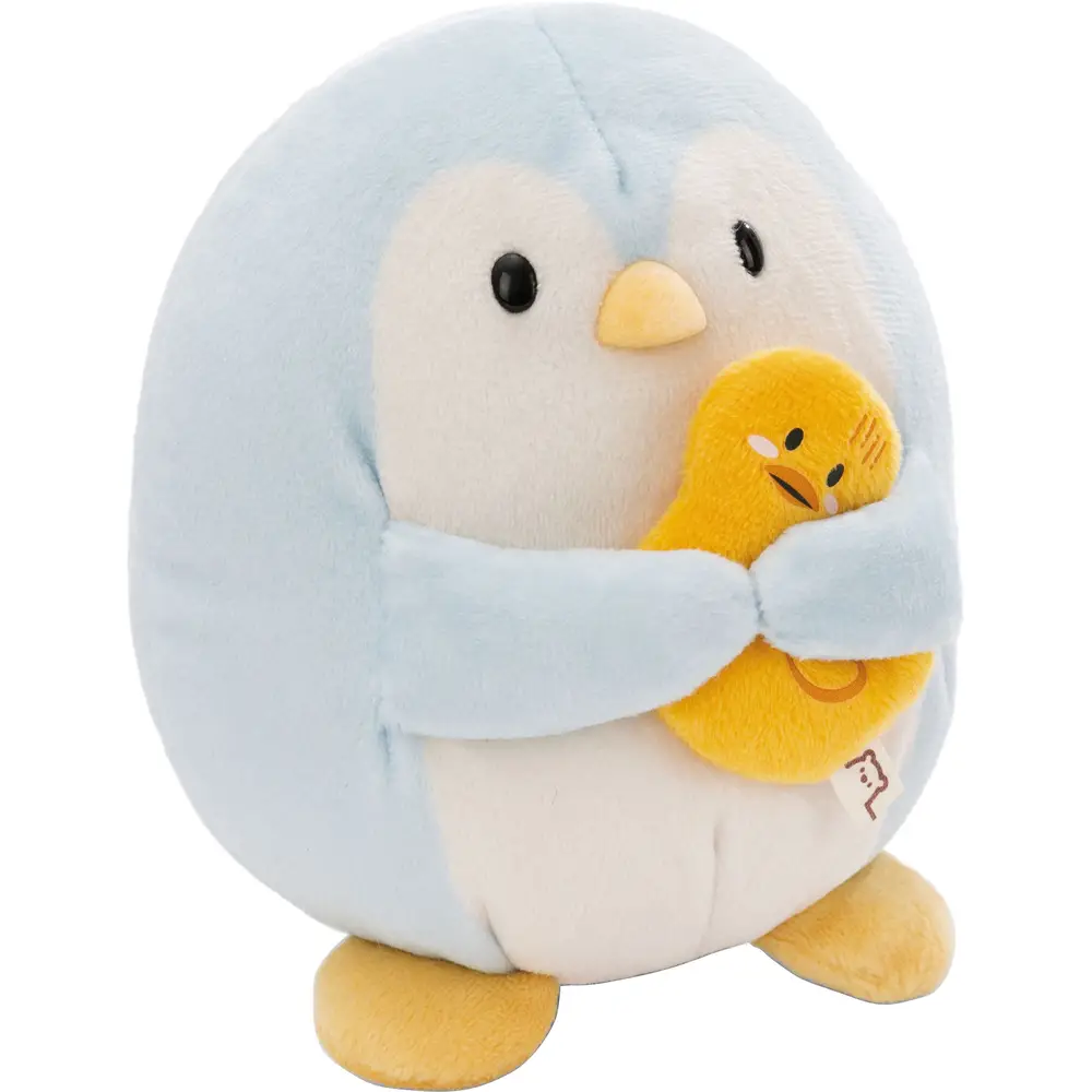 Nici pingüino peluche Waddle con pato - suave peluche 27 cm