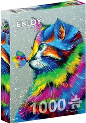 Enjoy Puzzle rompecabezas gato y mariposa - 1000 piezas juguete colorido