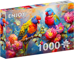 Enjoy Puzzle rompecabezas aves tropicales 1000 piezas cartón colorido