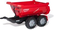 Rolly Toys remolque Halfpipe Krampe rojo juguete trailer 89cm