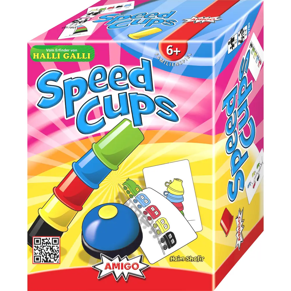 Amigo Speed Cups juego de mesa - juego de reacción colorido para niños