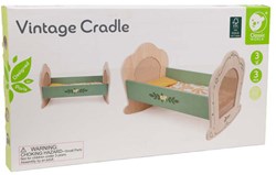 Classic World cuna muñecas madera vintage flores juguete FSC