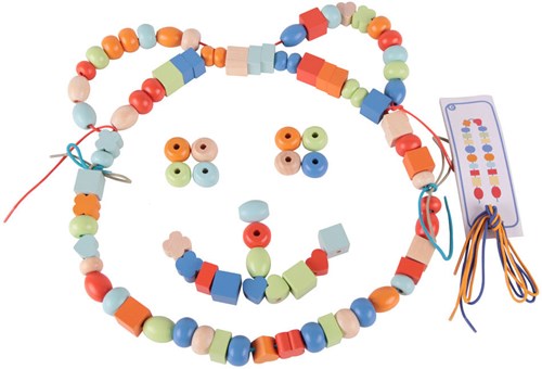 Classic World cuentas de madera - juguete creativo y colorido para niños