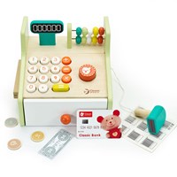 Classic World caja registradora de madera - juguete educativo para niños-3