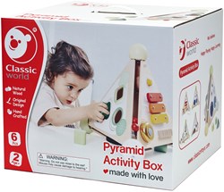 Classic World caja de actividades de madera pirámide - juguete educativo