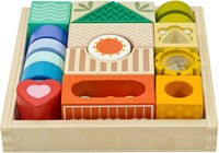 Classic World bloques sensoriales de madera juguete educativo 15 piezas colorido