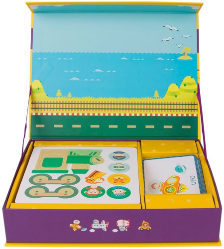 Classic World Caja de puzzle magnética tráfico - juguete educativo-3
