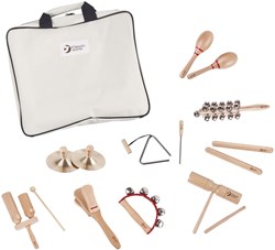 Classic World set de instrumentos musicales de madera con bolsa - 9 piezas